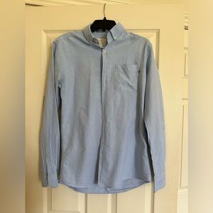 Cotton on-Blue long sleeves dress shirt- slim fit XS/PP